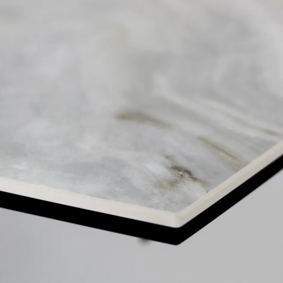 Tavolinë e zgjerueshme e dhomës së ndenjes me majë në formë fuçie në qeramikë Prodhuar në Itali - gota Viadurini