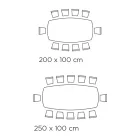 Tavolinë fikse ndenjeje me bazament druri Prodhuar në Itali - Equatore Viadurini