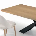 Tavolinë fikse e dhomës së ndenjes me buzë të zhveshur Made in Italy - Pushime Viadurini