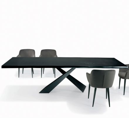 Tavolinë fikse e dhomës së ndenjes me buzë të zhveshur Made in Italy - Pushime Viadurini