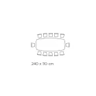 Tavolinë fikse e dhomës së ndenjes me majë në formë fuçie në qeramikë Prodhuar në Itali - Gota Viadurini