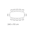 Tavolinë fikse ndenjeje me majë qeramike Made in Italy - Pushime Viadurini