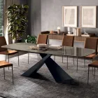 Tavolinë fikse ndenjeje me majë qeramike Made in Italy - Pushime Viadurini