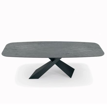 Tavolinë fikse ndenjeje me majë laminat Made in Italy - Ferie Viadurini