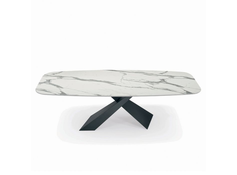 Tavolinë fikse ndenjeje me majë laminat Made in Italy - Pushime Viadurini