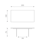 Tavolinë e dhomës së ndenjes me rimeso lisi dhe bazë xhami të kalitur - Nicofisso Viadurini
