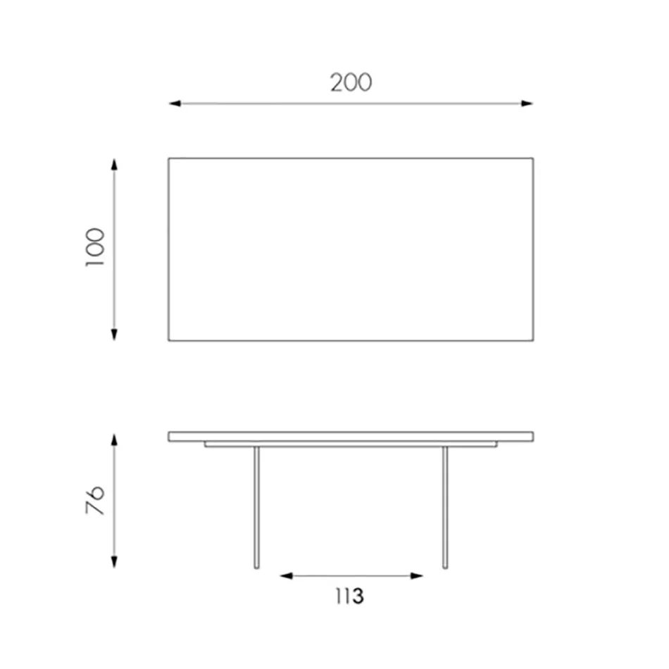 Tavolinë e dhomës së ndenjes me rimeso lisi dhe bazë xhami të kalitur - Nicofisso Viadurini