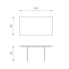 Tavolinë e dhomës së ndenjes me rimeso lisi dhe bazë xhami të kalitur - Nicofisso Viadurini