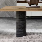 Tavolinë moderne të ambienteve të ndenjes në dru të fortë Prodhuar në Itali - Catrin Viadurini