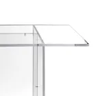 Tavolinë me dizajn minimalist Selenia në pleksiglas transparent, e prodhuar në Itali Viadurini