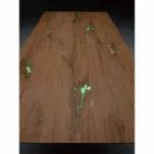 Tabela e Zgjatshme e Dizajnit Deri në 294 cm në Dru dhe Metal Prodhuar në Itali - Nuzzo Viadurini