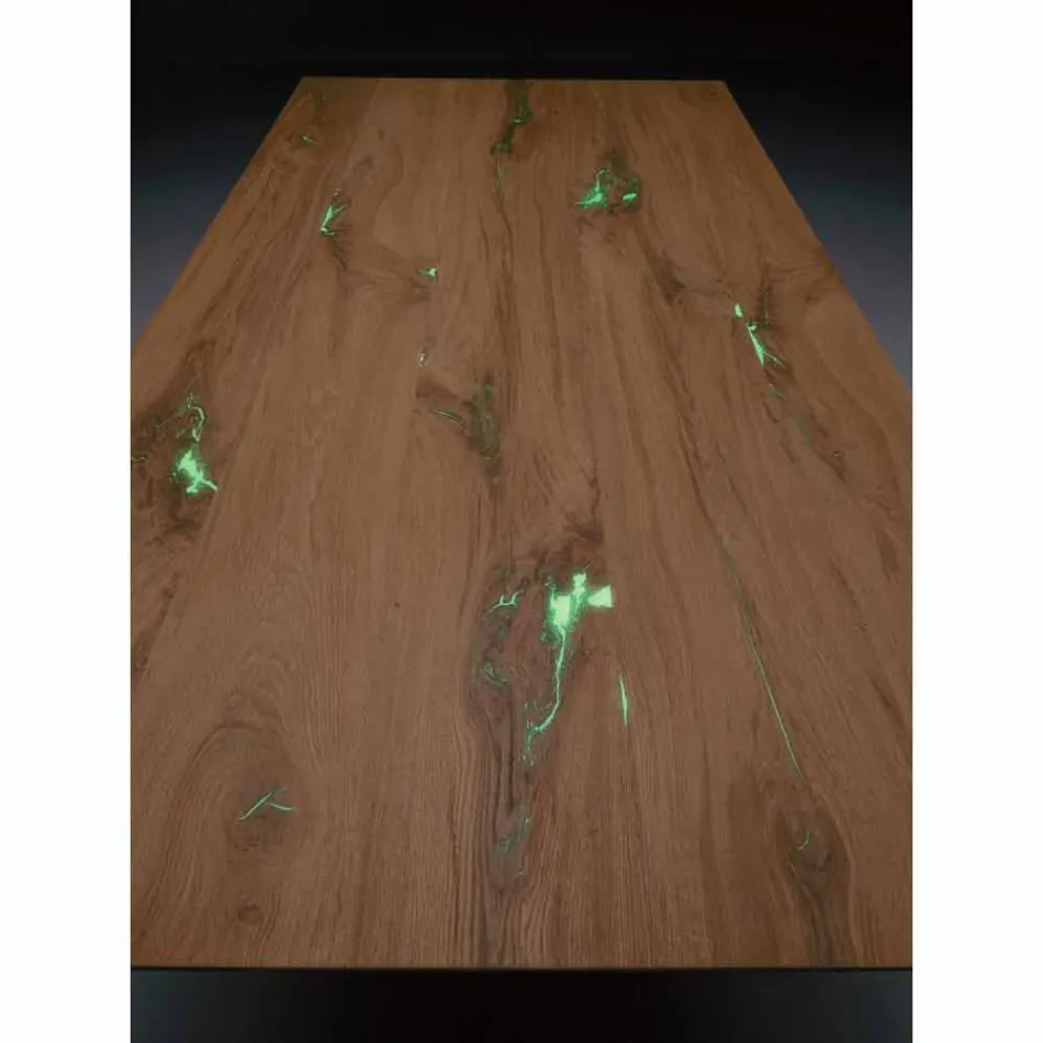 Tabela e Zgjatshme e Dizajnit Deri në 294 cm në Dru dhe Metal Prodhuar në Itali - Nuzzo Viadurini