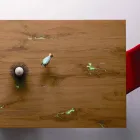 Tabela e Zgjatshme e Dizajnit Deri në 294 cm në Dru dhe Metal Prodhuar në Itali - Nuzzo Viadurini