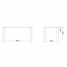 Tabela moderne e projektimit në dru arre natyral, L180xP90cm, Yvonne Viadurini