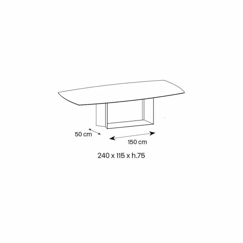 Tabela e Dizajnit në Matt Noir Desir Qeramike dhe Metal Made in Italy - Brown Brown Viadurini