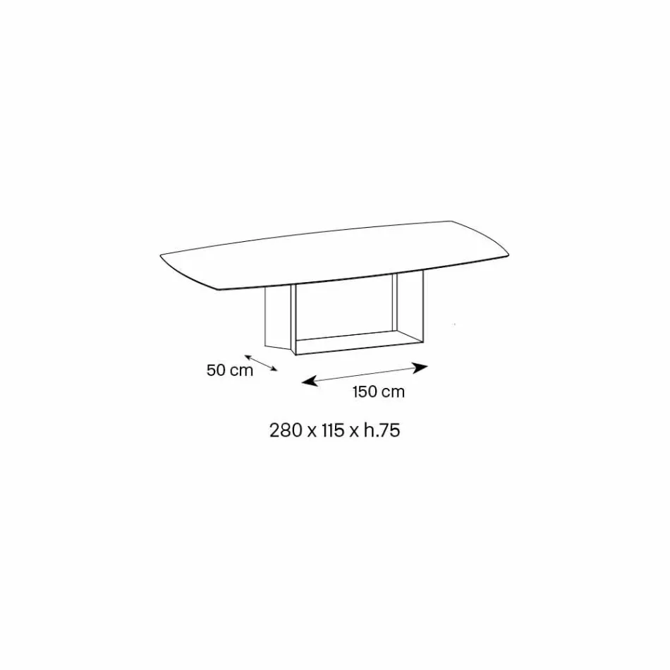 Tabela e Dizajnit në Matt Noir Desir Qeramike dhe Metal Made in Italy - Brown Brown Viadurini