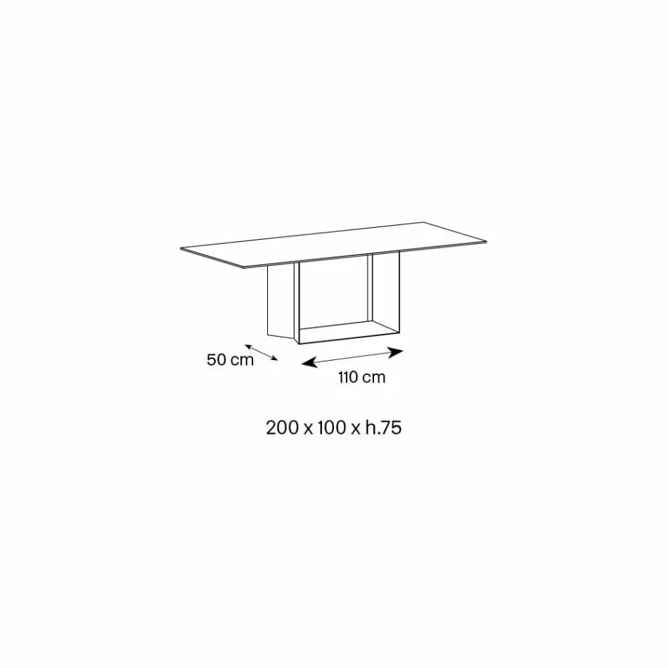 Tabela e Dizajnit në Matt Noir Desir Qeramike dhe Metal Made in Italy - Brown Brown Viadurini