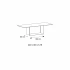 Tabela e Dizajnit në Matt Noir Desir Qeramike dhe Metal Made in Italy - Brown Brown Viadurini