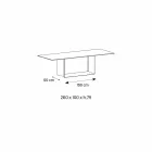 Tabela e Dizajnit në Matt Noir Desir Qeramike dhe Metal Made in Italy - Brown Brown Viadurini