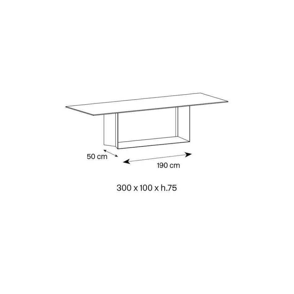 Tabela e Dizajnit në Matt Noir Desir Qeramike dhe Metal Made in Italy - Brown Brown Viadurini