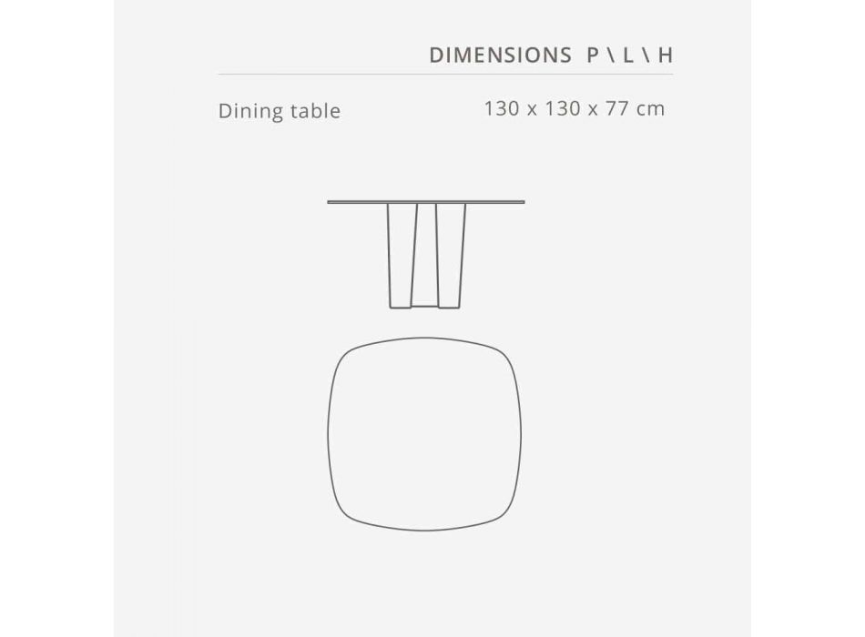 Tabela e Dizajnit në Emperador Mermeri të Errët 130x130 cm, Made in Italy - Nuvolento Viadurini