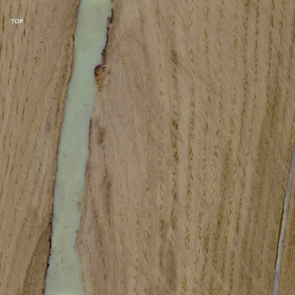 Tabela moderne e projektimit me majë druri dhe bazë metalike, Esperia Viadurini