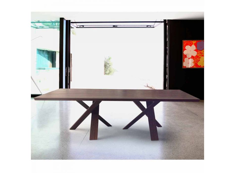 Tabela moderne e projektimit në dru 270x120cm e bërë në Itali Pema Viadurini