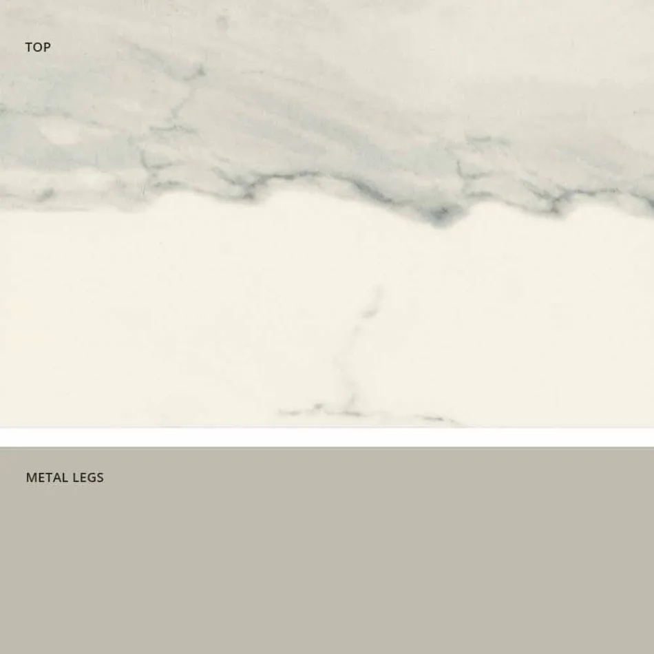 Tavolinë qelqi qeramike me dizajn modern të bërë në Itali, Clark Viadurini