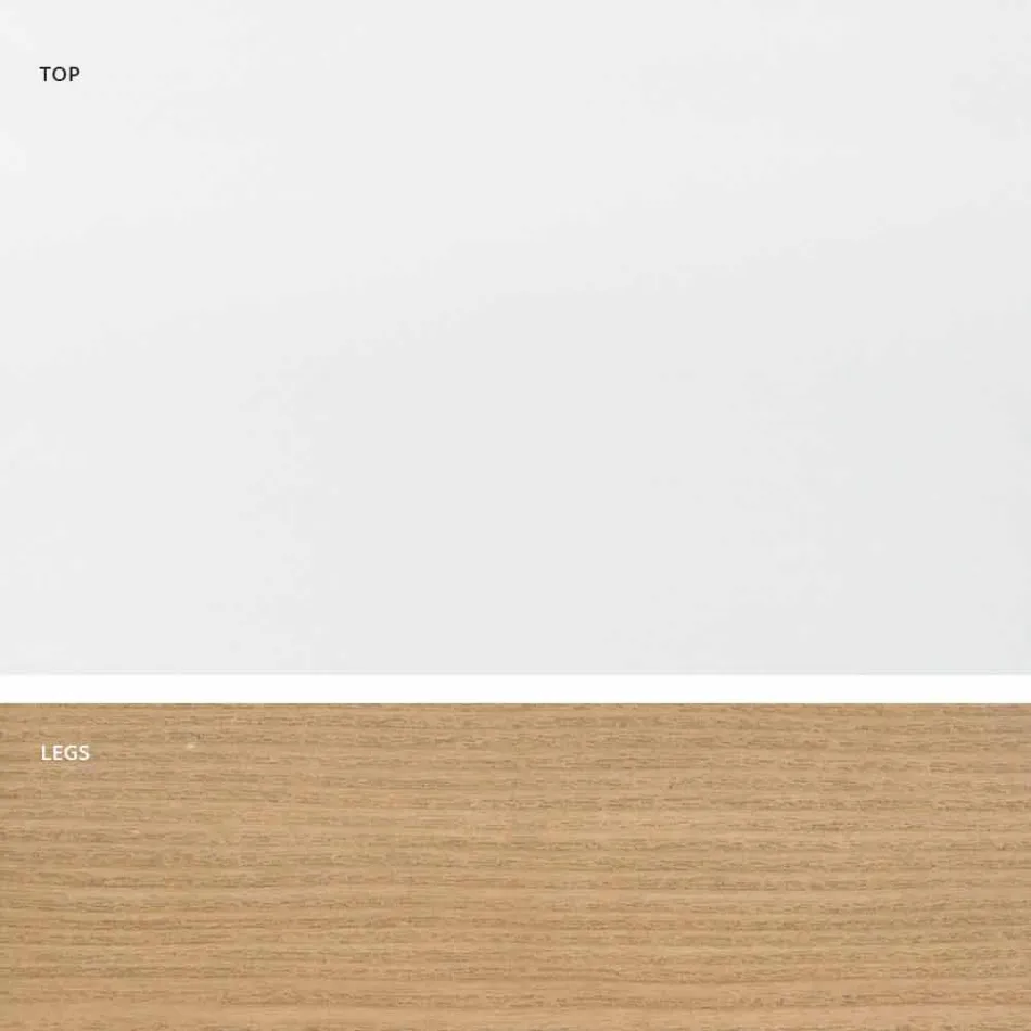 Tavolinë e zgjatur e bërë nga qelqi dhe druri i ngurtë i bërë në Itali, Dimitri Viadurini