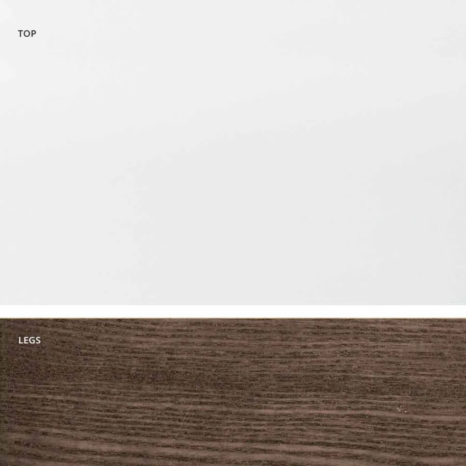 Tavolinë e zgjatur e bërë nga qelqi dhe druri i ngurtë i bërë në Itali, Dimitri Viadurini