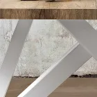 Tavolinë moderne e shtrirë e bërë nga druri i bërë në Itali melamine, Wilmer Viadurini