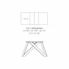 Tavolinë moderne e shtrirë e bërë nga druri i bërë në Itali melamine, Wilmer Viadurini