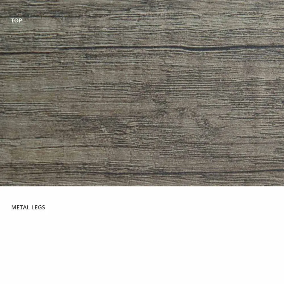 Tavolinë moderne e shtrirë e bërë nga druri i bërë në Itali melamine, Wilmer Viadurini