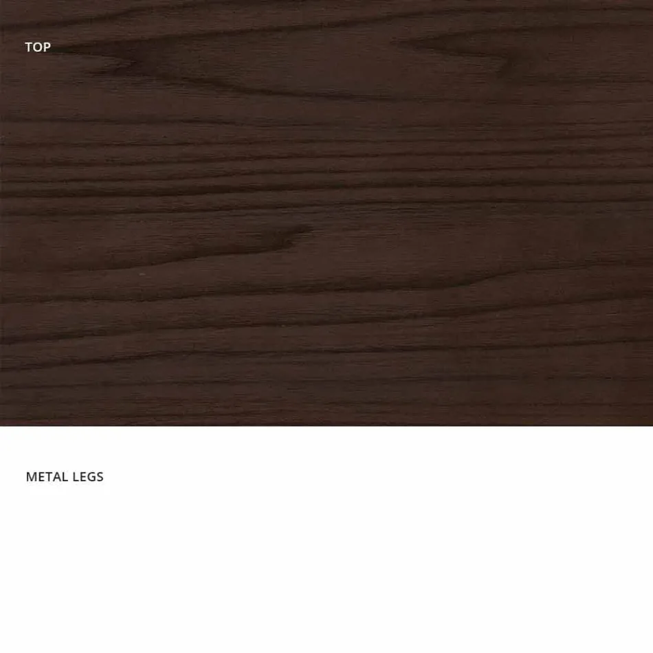 Tavolinë moderne e shtrirë e bërë nga druri i bërë në Itali melamine, Wilmer Viadurini