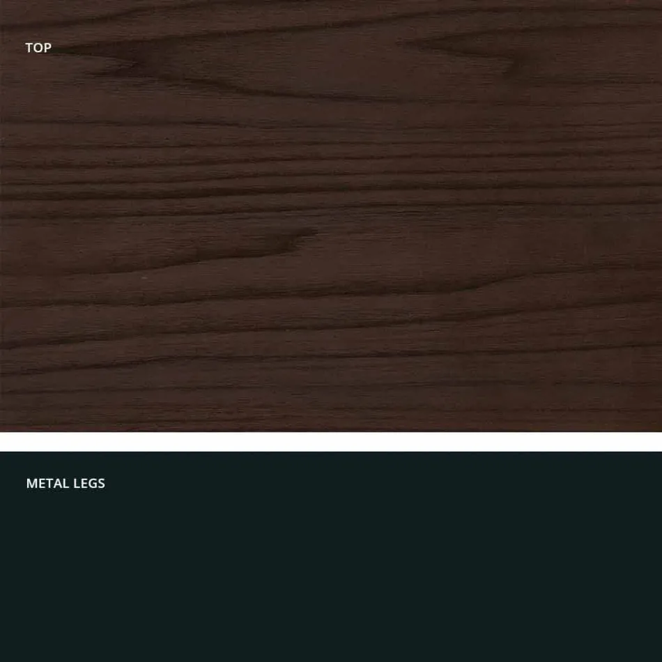 Tavolinë moderne e shtrirë e bërë nga druri i bërë në Itali melamine, Wilmer Viadurini