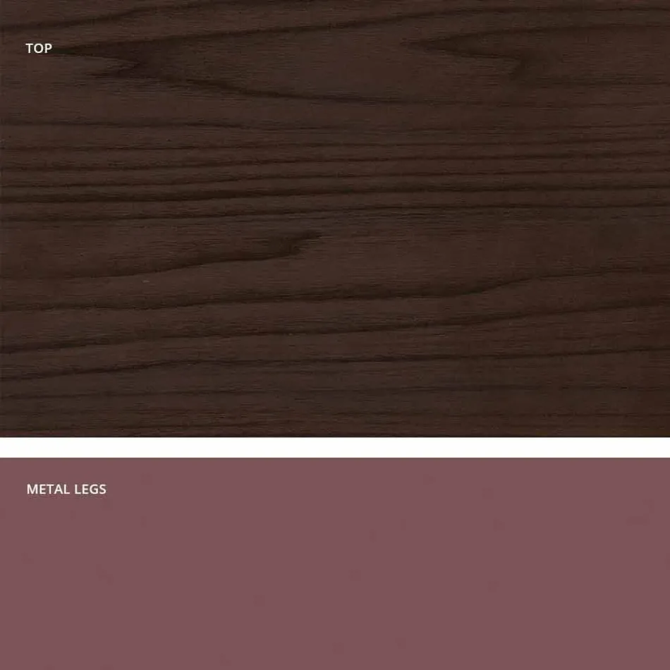 Tavolinë moderne e shtrirë e bërë nga druri i bërë në Itali melamine, Wilmer Viadurini