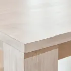 Tavolinë e fiksuar për dhomën e ndenjes 190x100 cm e bërë nga dru tik i fortë - Flamandisht Viadurini