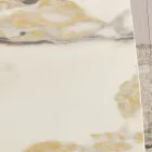 Tavolinë Fikse 210x110 cm me Sipërfaqe Qeramike me Efekt Mermeri - Tano Viadurini