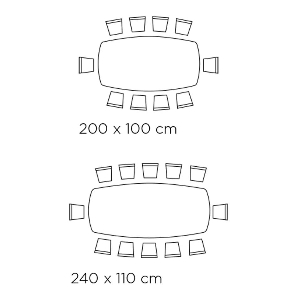 Tavolinë fikse në formë fuçie me bazë hiri të arrës Canaletto Prodhuar në Itali - Veri Viadurini