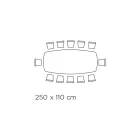 Tavolinë fikse në formë fuçie me laminat dhe majë çeliku Made in Italy - Grotta Viadurini