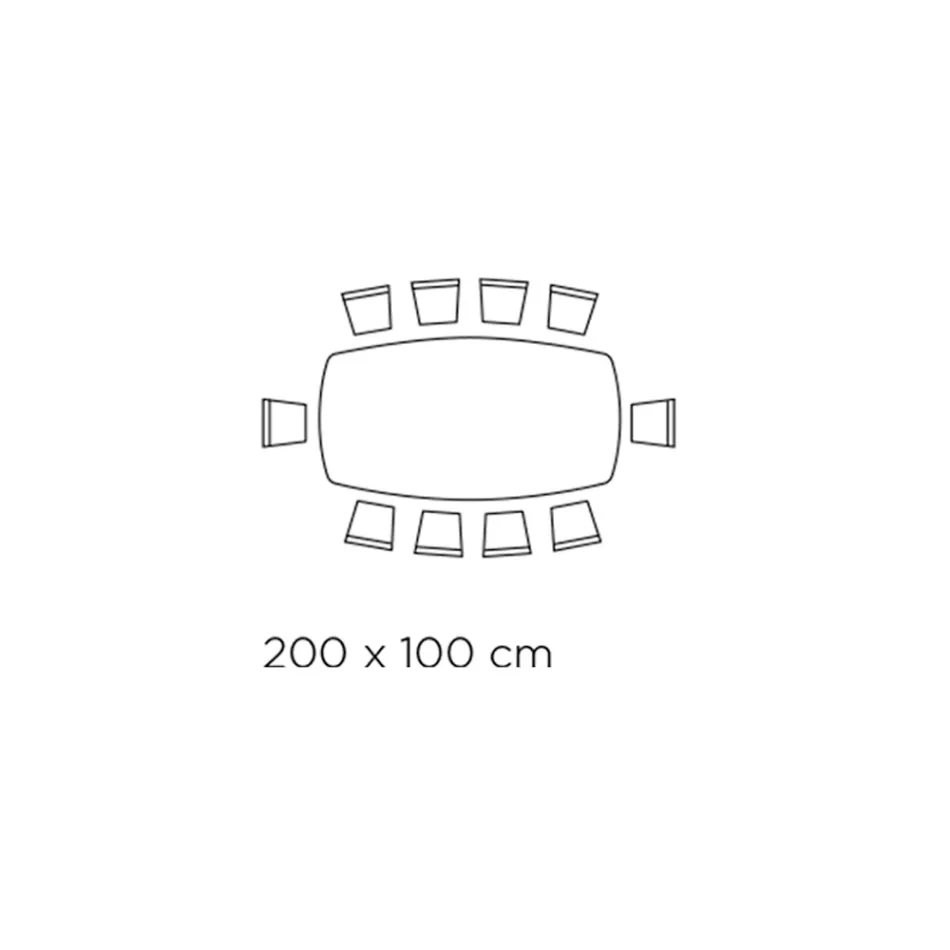 Tavolinë fikse në formë fuçie me laminat dhe majë çeliku Made in Italy - Grotta Viadurini