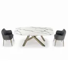 Tavolinë fikse fuçi me majë laminat Prodhuar në Itali - Settimmio Viadurini