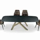 Tavolinë fikse fuçi me majë laminat Prodhuar në Itali - Settimmio Viadurini