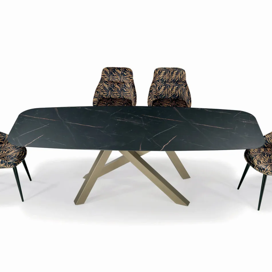 Tavolinë fikse fuçi me majë laminat Prodhuar në Itali - Settimmio Viadurini