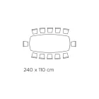 Tavolinë fikse në formë fuçie në qeramikë dhe dru hiri Prodhuar në Itali - Veri Viadurini