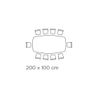 Tavolinë fikse në formë fuçie në qeramikë dhe dru hiri Prodhuar në Itali - Veri Viadurini