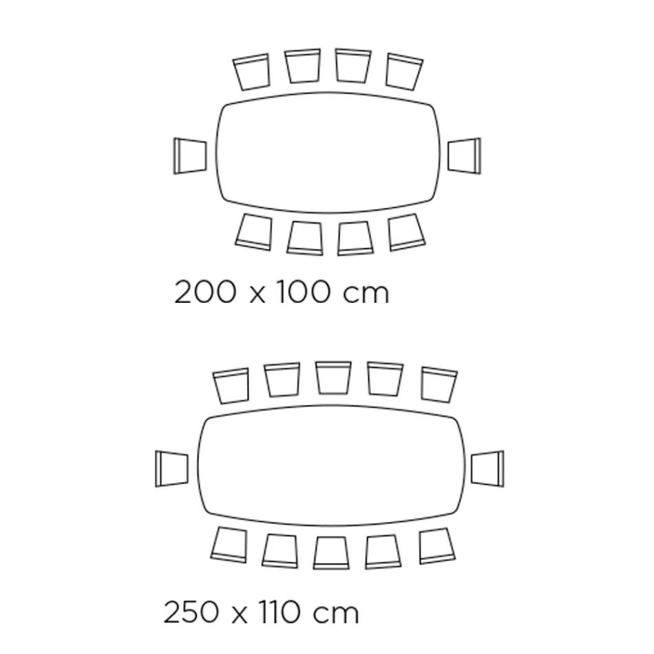Tavolinë fikse në formë fuçie në laminat dhe dru hiri Prodhuar në Itali - Veri Viadurini