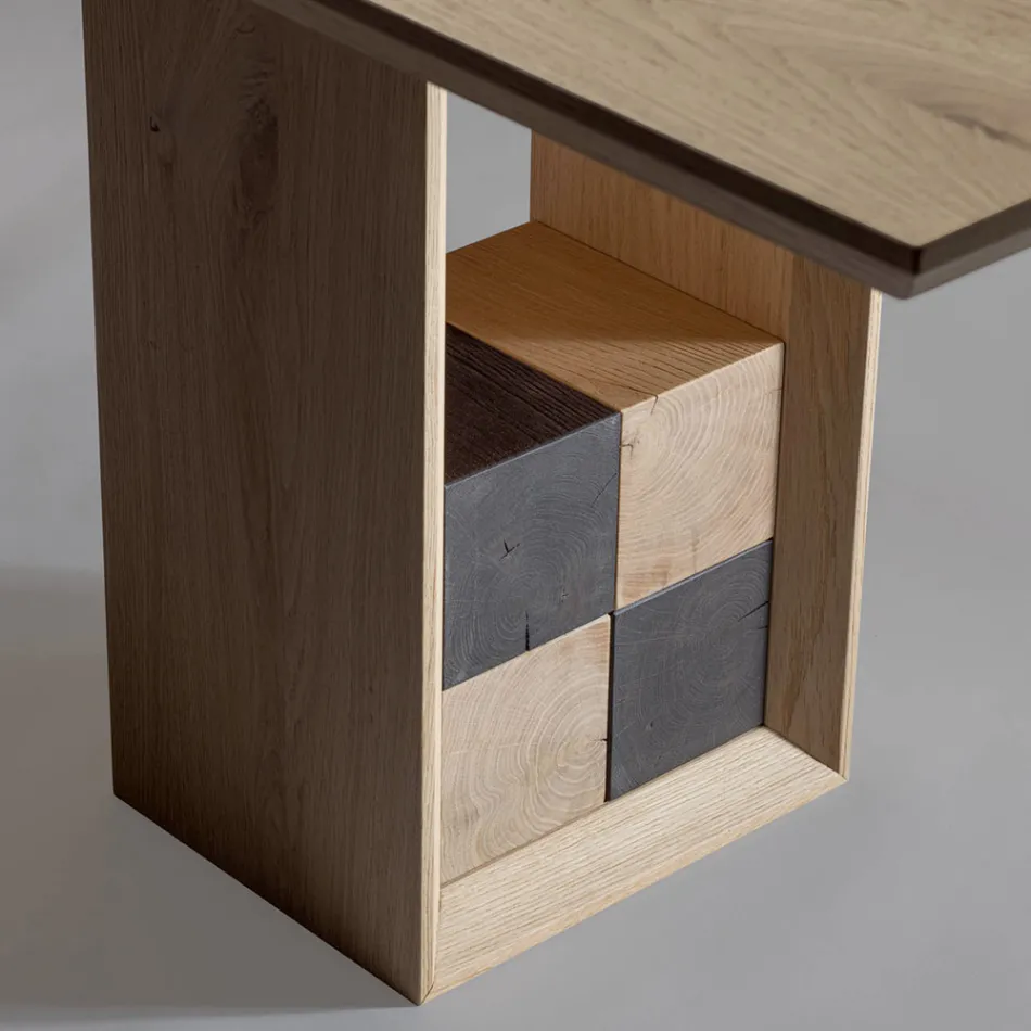 Tavoline fikse me Baze me Sheshe Dekorative Made in Italy - Maugrim Viadurini