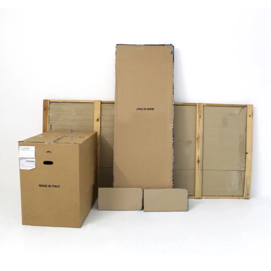 Tavolinë fikse me bazë çeliku dhe majë qeramike Made in Italy - Pantallona Viadurini