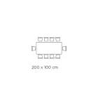 Tavolinë fikse me bazë çeliku dhe majë qeramike Made in Italy - Pantallona Viadurini